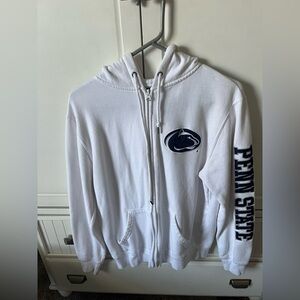 White Penn State Zip-Up Hoodie Small